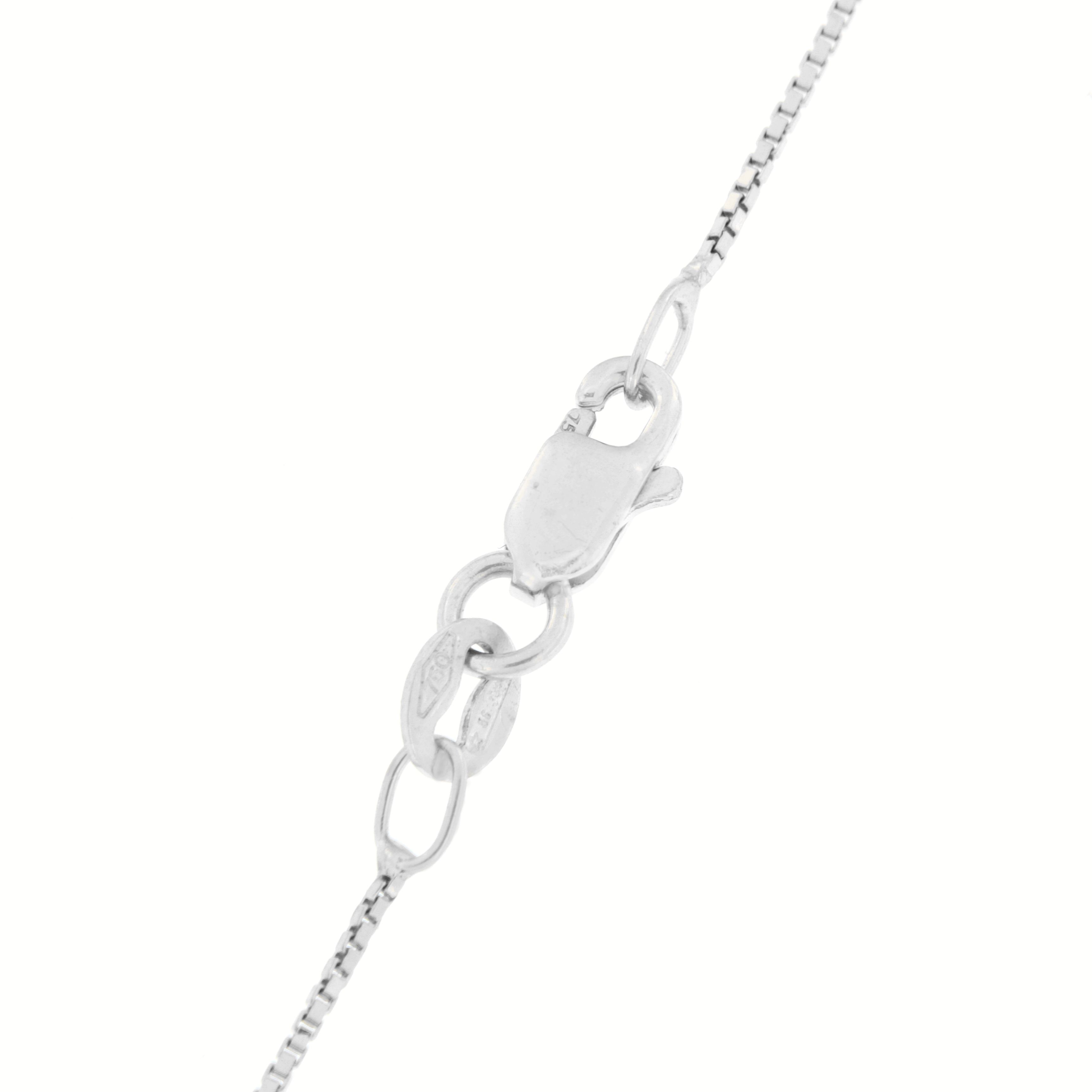 Collana in Oro Bianco 18K con Pendente Rondine di Diamanti ct 0.05 G VS - immagine 2
