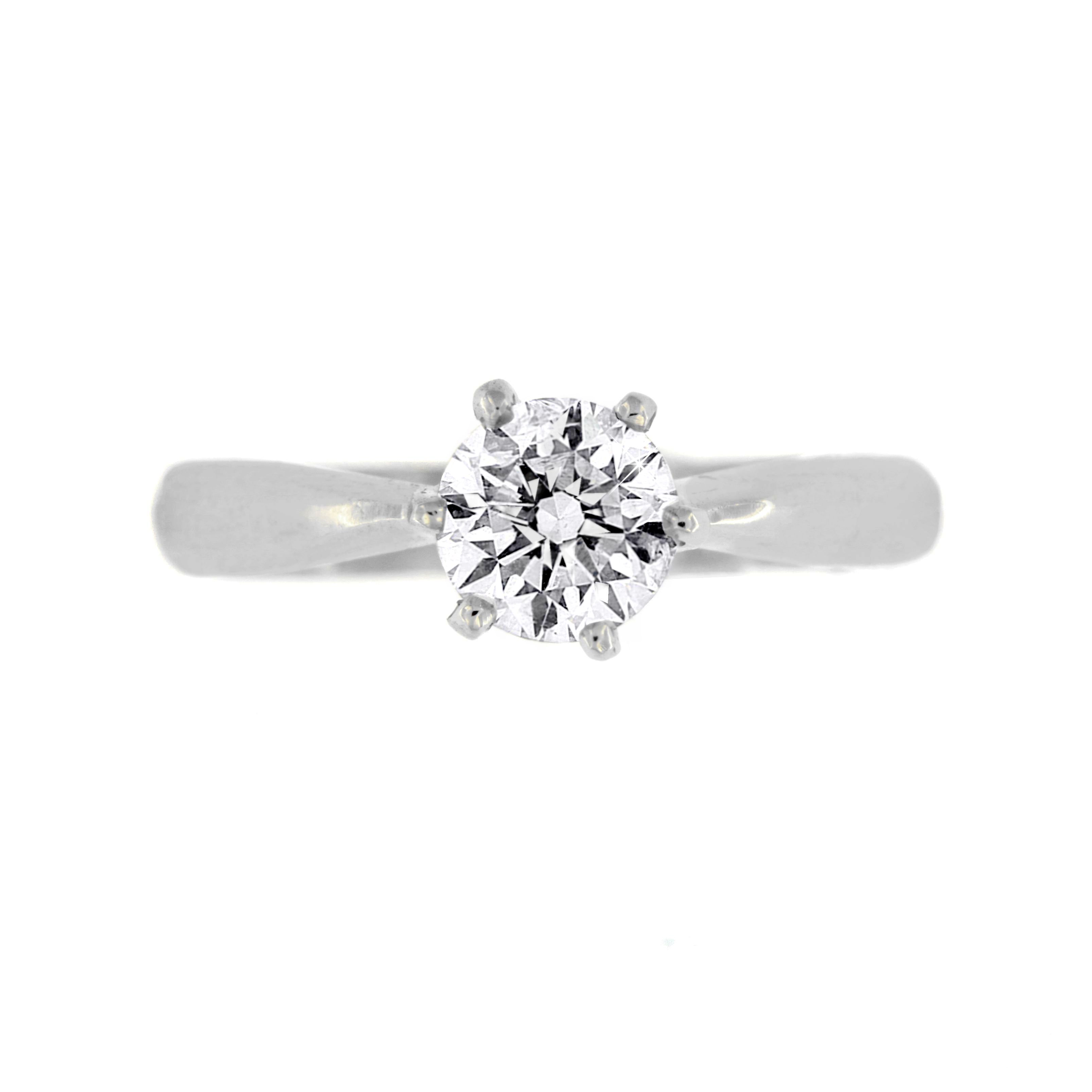 Solitario in Oro Bianco 18K con Diamante ct 0.90 H S1 - immagine 2