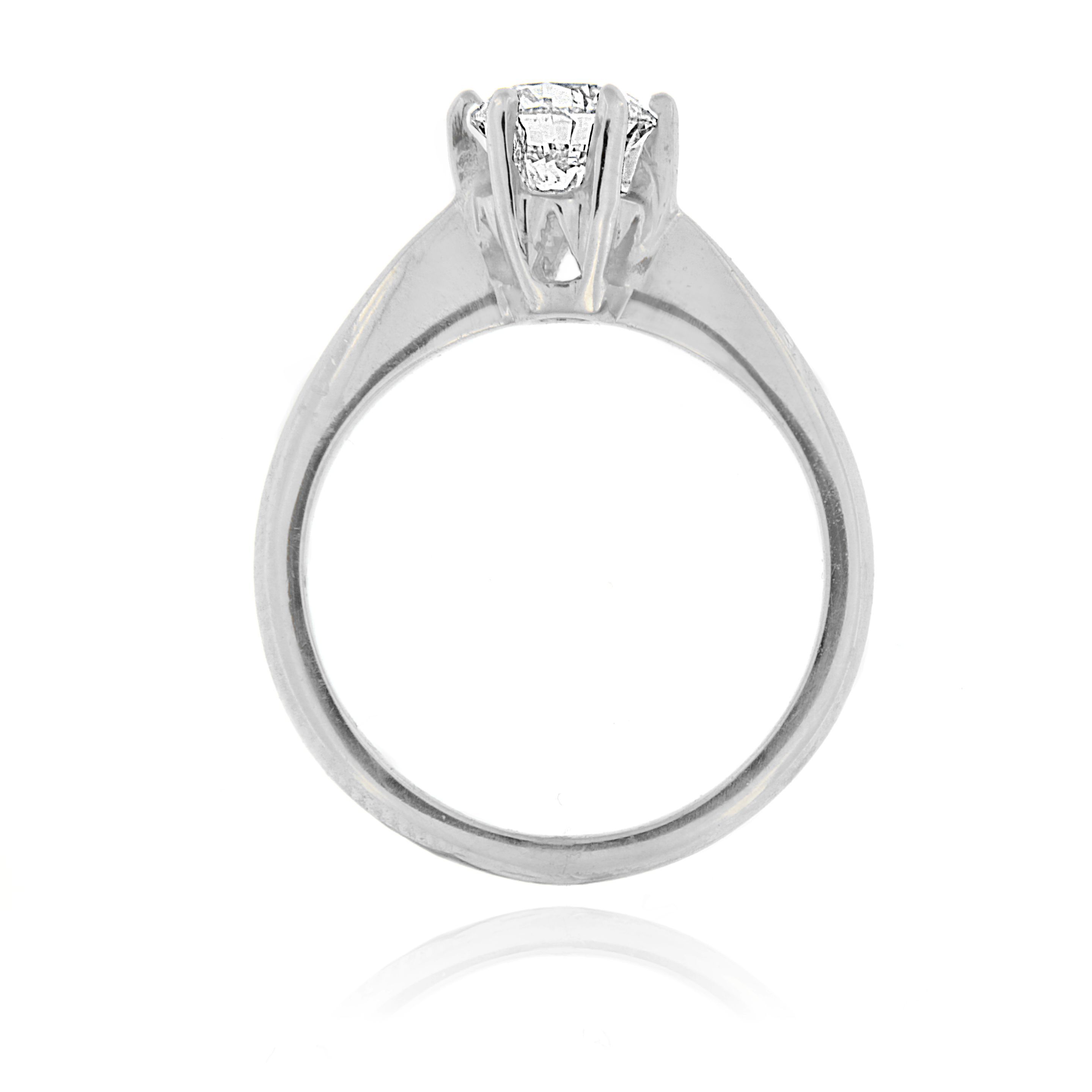 Solitario in Oro Bianco 18K con Diamante ct 0.90 H S1 - immagine 3